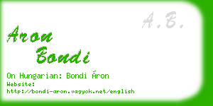 aron bondi business card